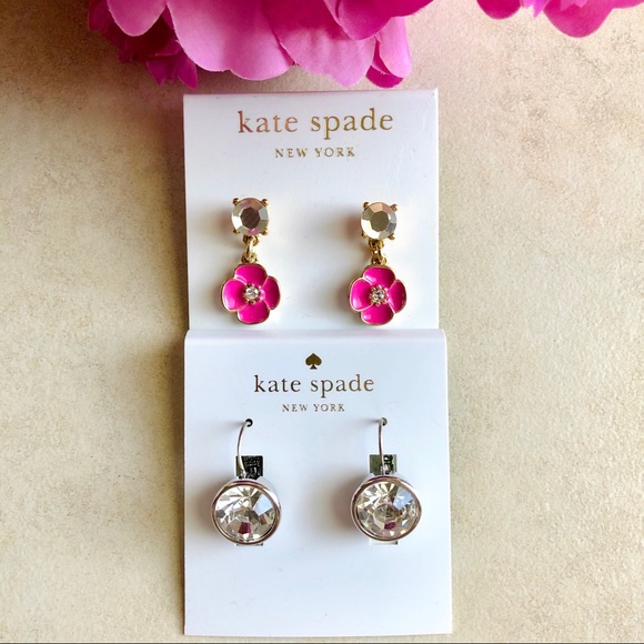 kate spade Jewelry - KATE SPADE Crystal Earring LOT OF TWO
